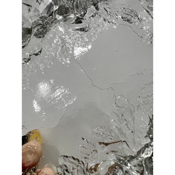 Vintage Goofus Glass Dresser Jar with A Cabbage Rose Design and A Puffy Tray HTF - Picture 8 of 12